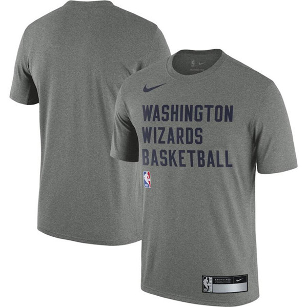 Men's Washington Wizards Heather Gray 2023/24 Sideline Legend Performance Practice T-Shirt